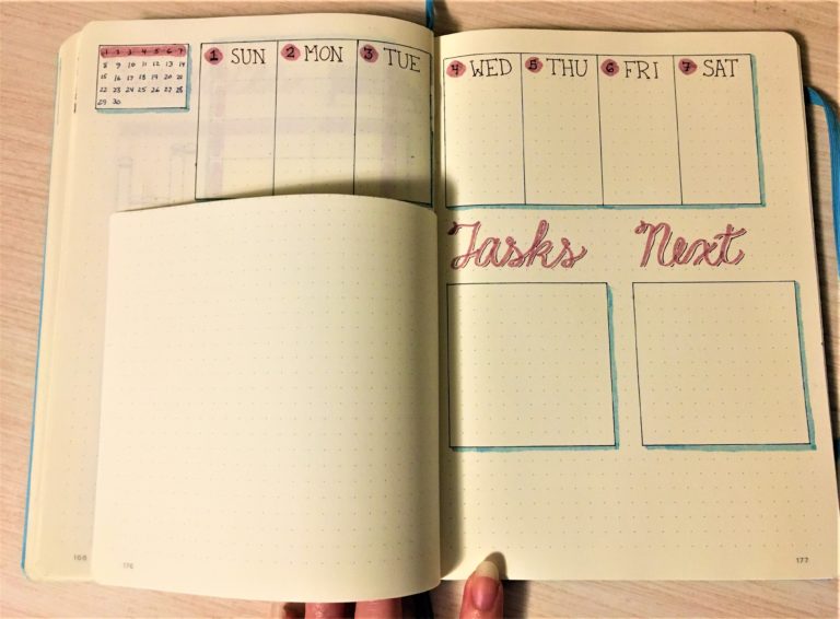 November Bullet Journal: Books & Coffee With Dutch Door Layout 