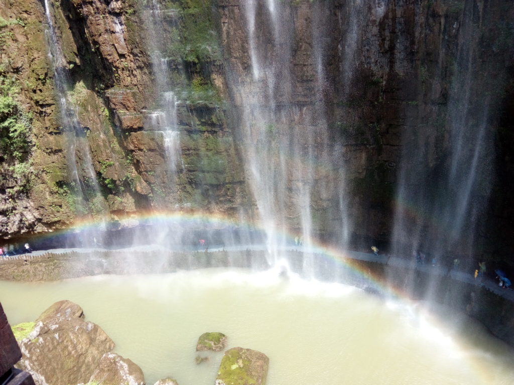 Double rainbow and waterfall in Yichang, China