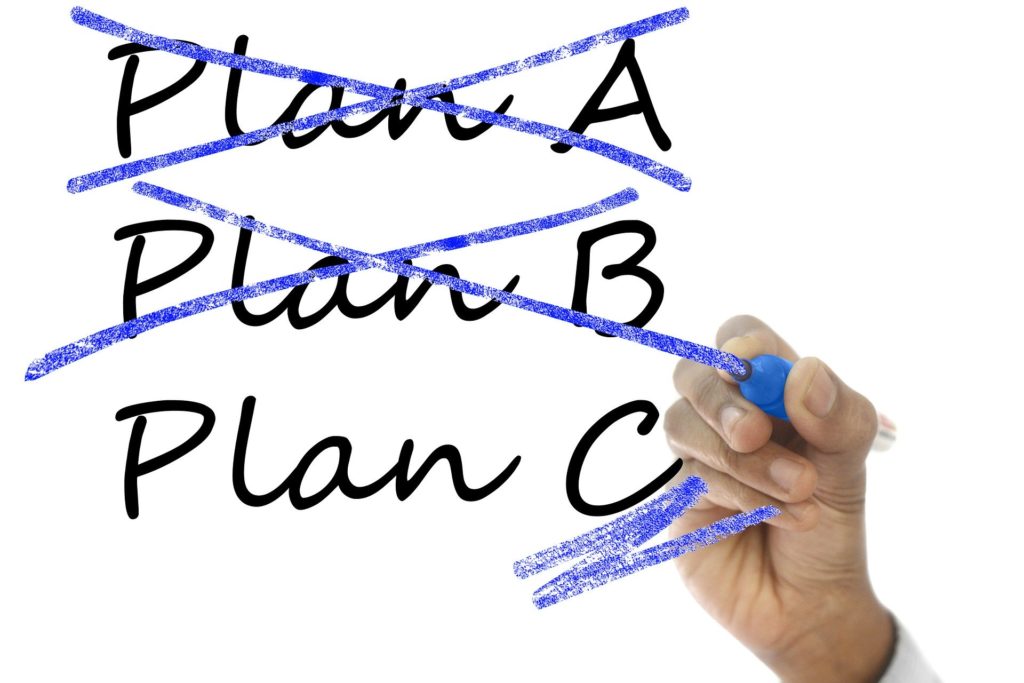 Crossing off Plan A and Plan B