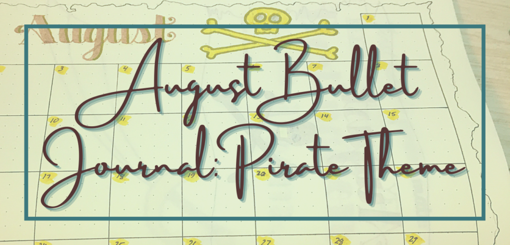 August bullet journal pirate theme