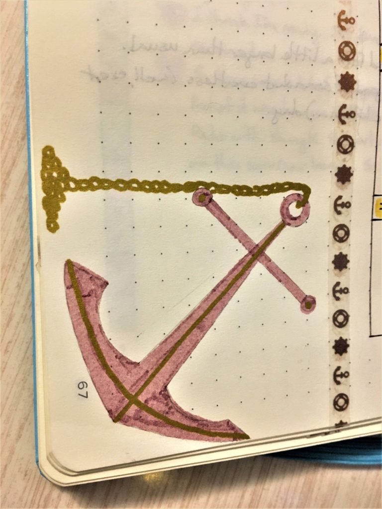 Bullet Journal Anchor Drawing