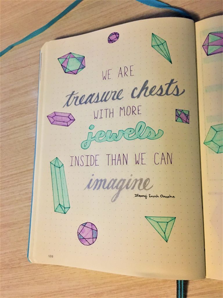 Bullet Journal Jewels Quote