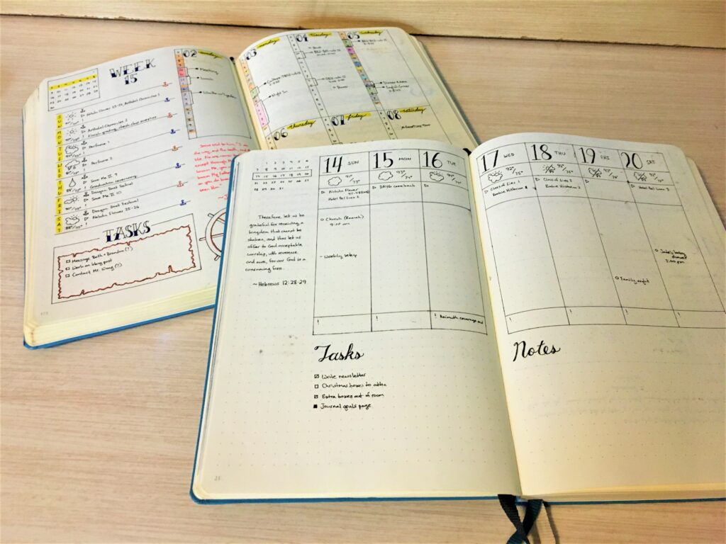 What I learned from bullet journaling: June vs July weekly