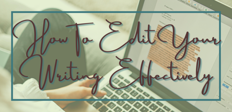 how to edit your creative writing